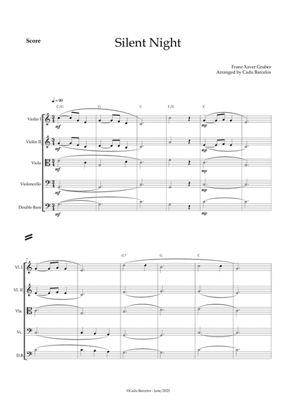 Silent night (Strings Quintet) chords image number null