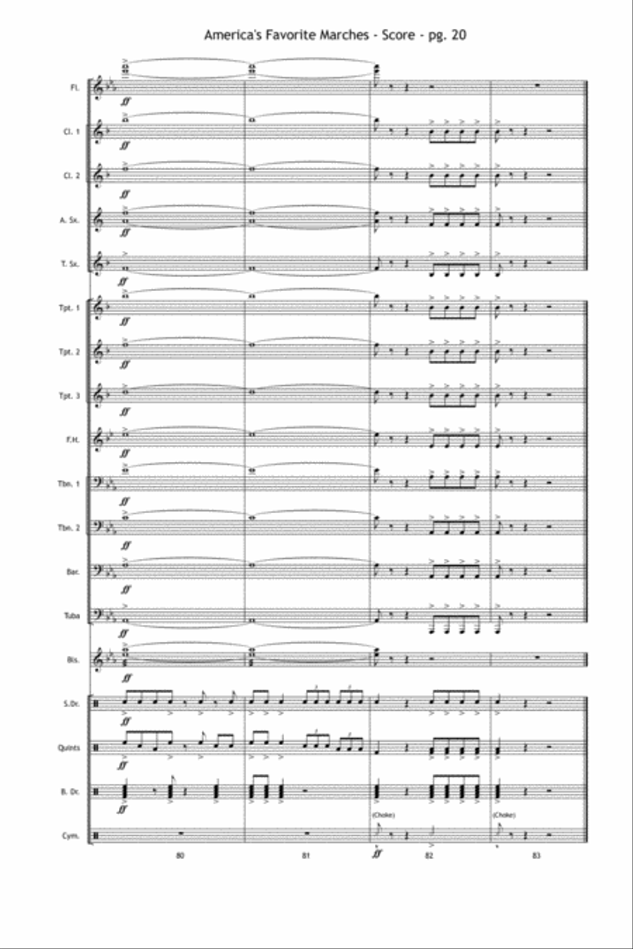 America's Favorite Marches Marching Band scores gallery preview page 21