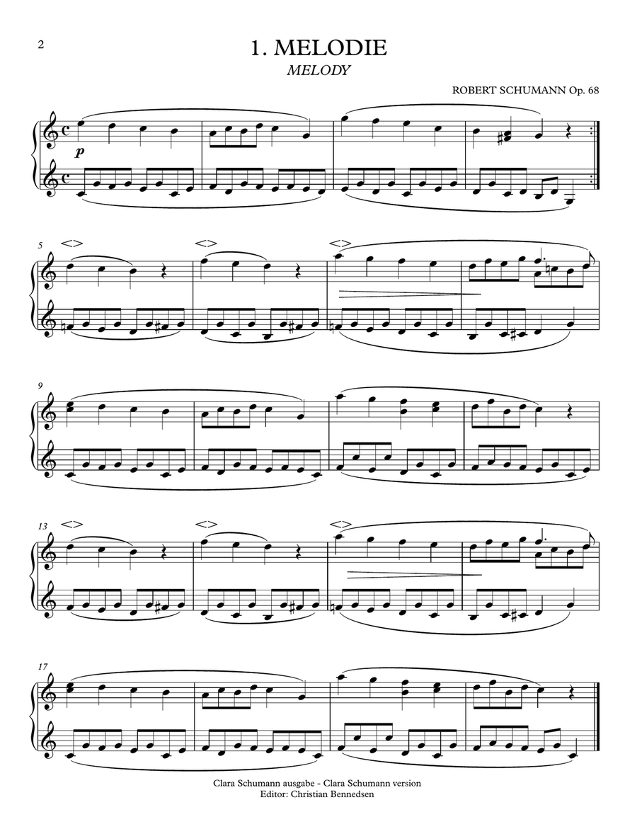 Robert Schumann - Album für die Jugend (Album For The Young) Op. 68 Part 1 Piano Method scores gallery preview page 2