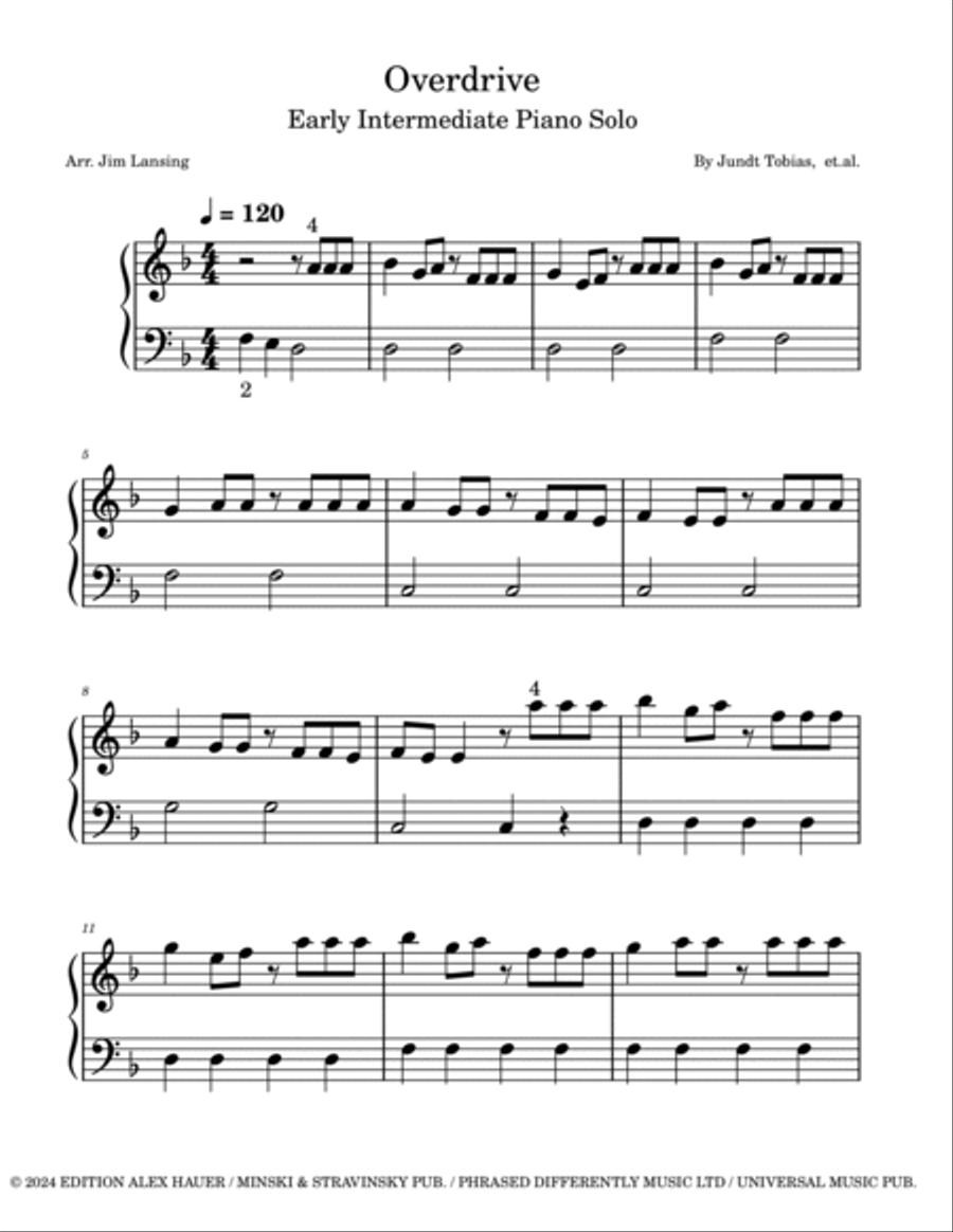 Overdrive Piano Method scores gallery preview page 2