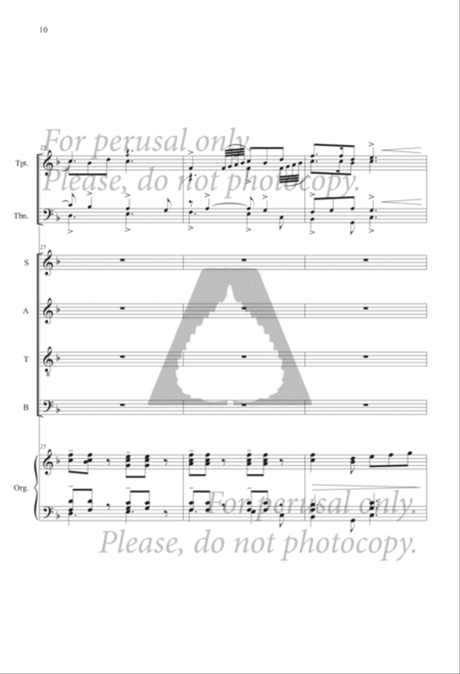 Shout for Joy to the World (Brass Full Score) Choir scores gallery preview page 11