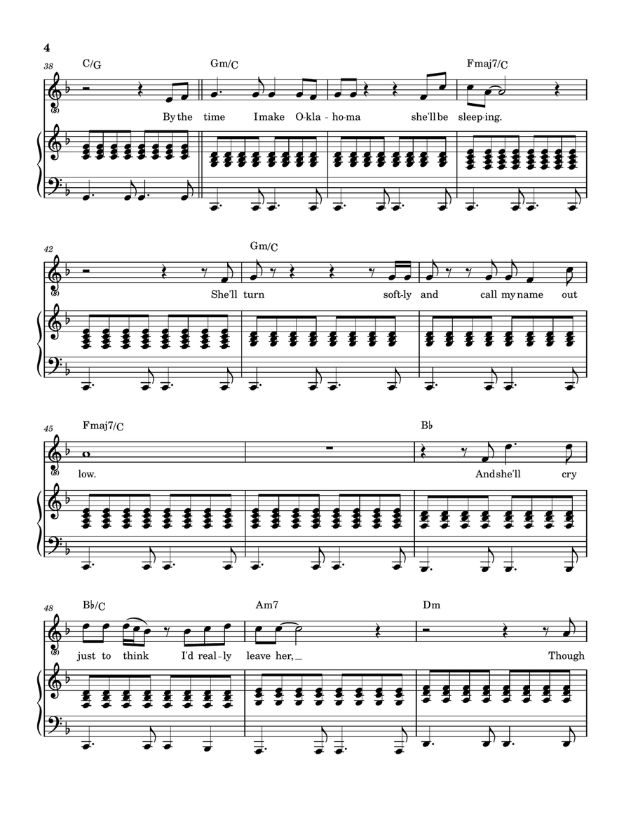 Medley: Wichita Lineman with By The Time I Get To Phoenix and Macarthur Park Piano, Vocal scores gallery preview page 5