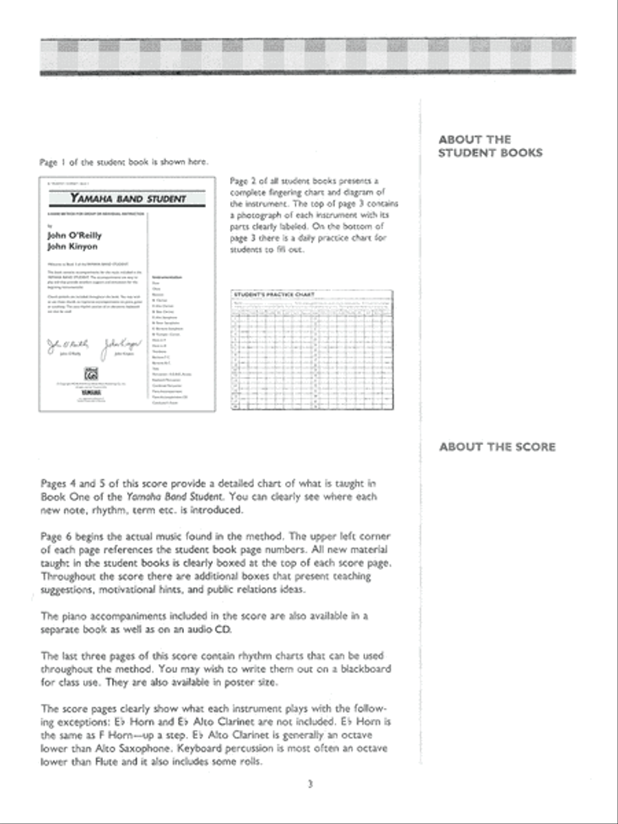 Yamaha Band Student, Book 1 Concert Band Methods scores gallery preview page 4