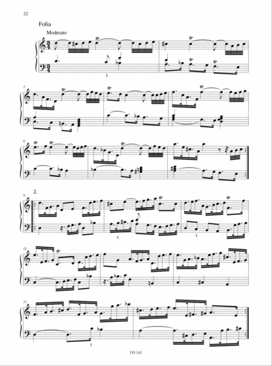 Toccata VII Primo tono with Folia (Biblioteca del Conservatorio di Napoli ms. 9478) for Keyboard Harpsichord scores gallery preview page 3
