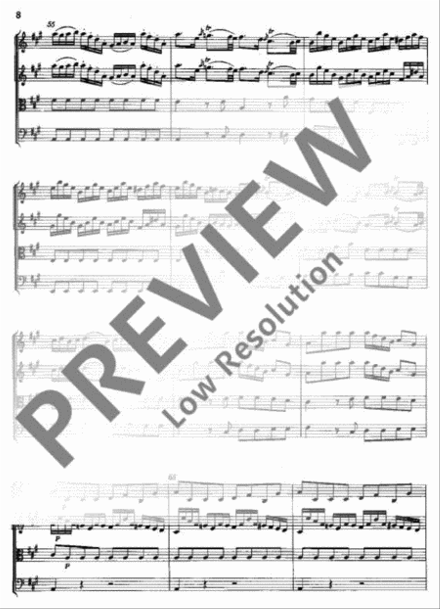 Sinfonia A Major String Orchestra scores gallery preview page 9