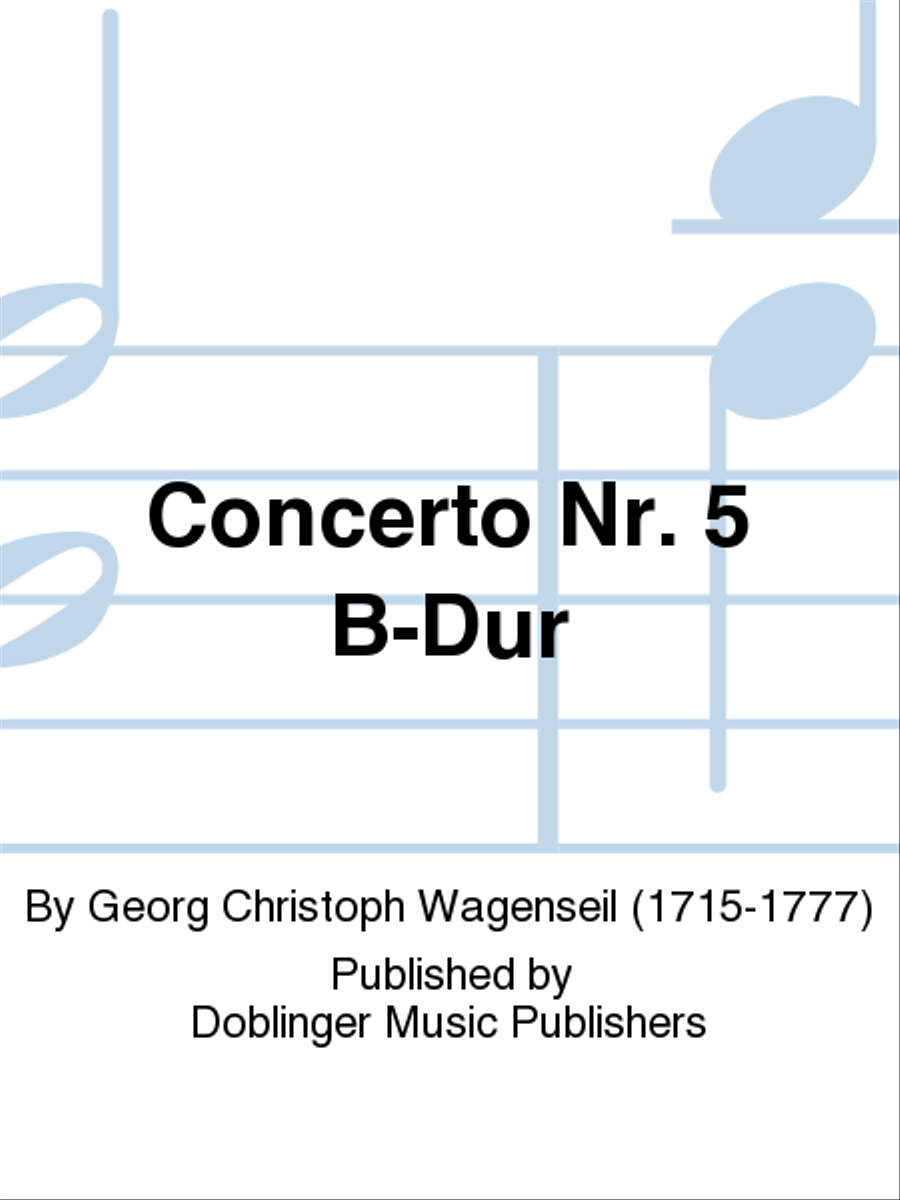 Concerto Nr. 5 B-Dur Concerto Nr. 5 B-Dur School and Community scores gallery preview page 1