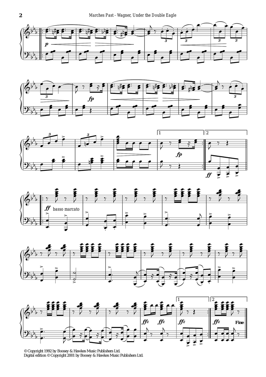 Under The Double Eagle Piano Solo scores gallery preview page 2