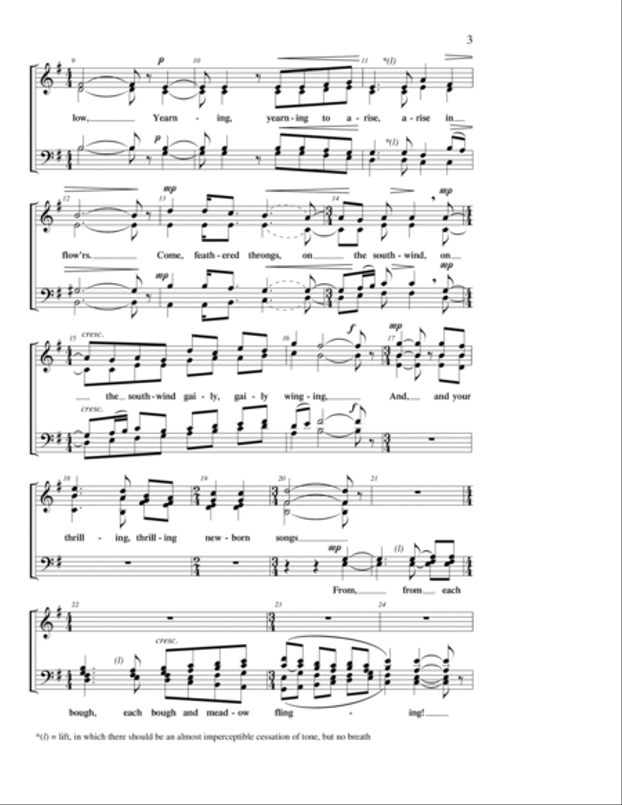 The Call Of Spring 4-Part scores gallery preview page 2