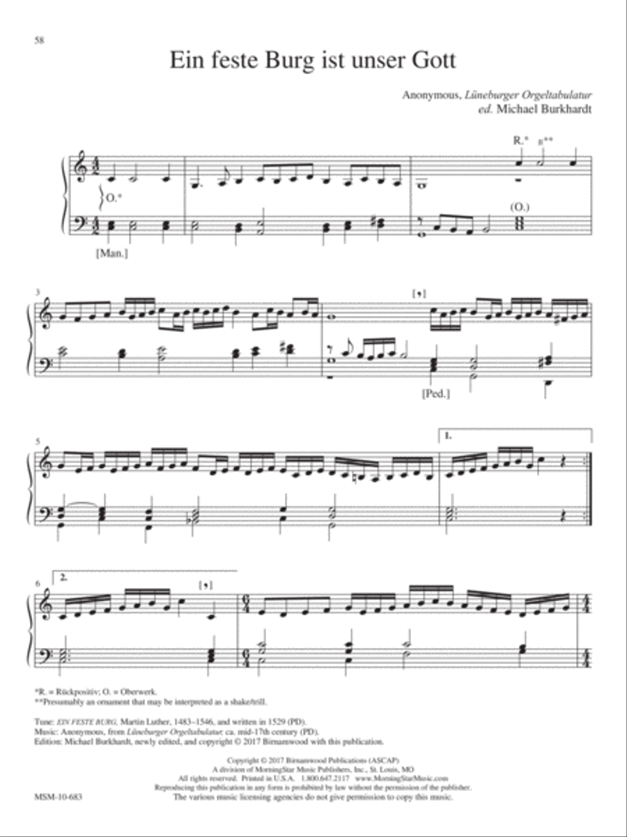 Ein feste Burg ist unser Gott Organ scores gallery preview page 3