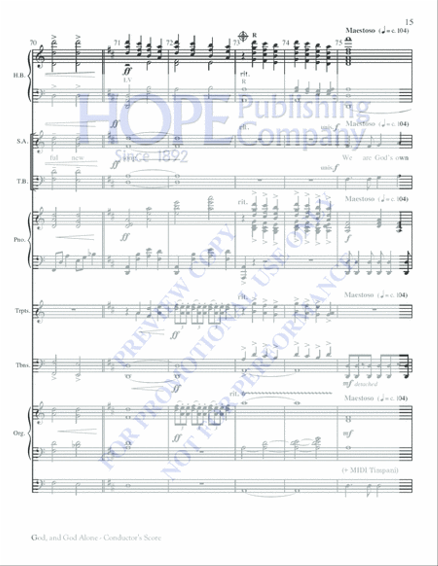 God, and God Alone Choir scores gallery preview page 15