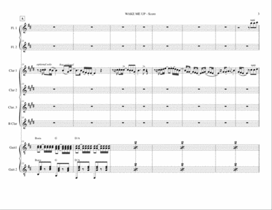 Wake Me Up Small Ensemble scores gallery preview page 3