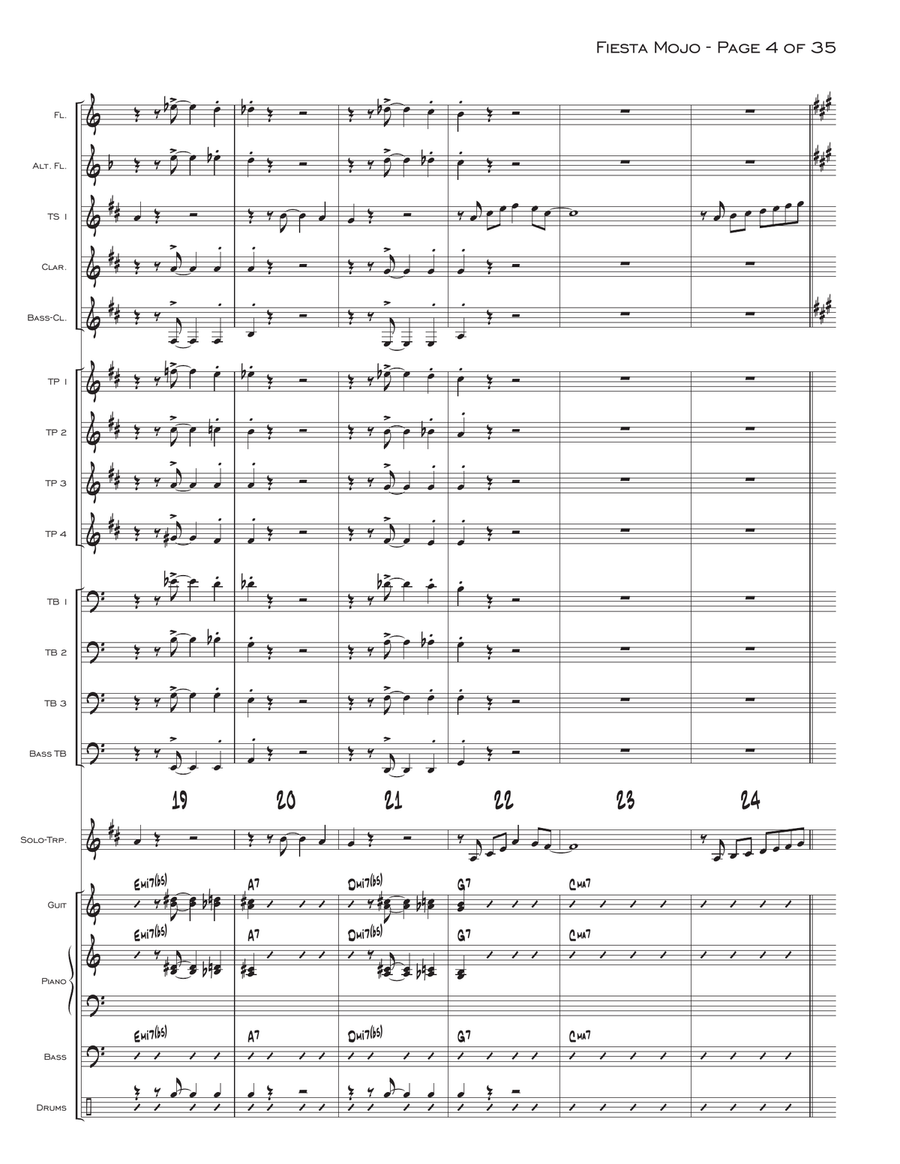Fiesta Mojo Fiesta Mojo Jazz Ensemble scores gallery preview page 4