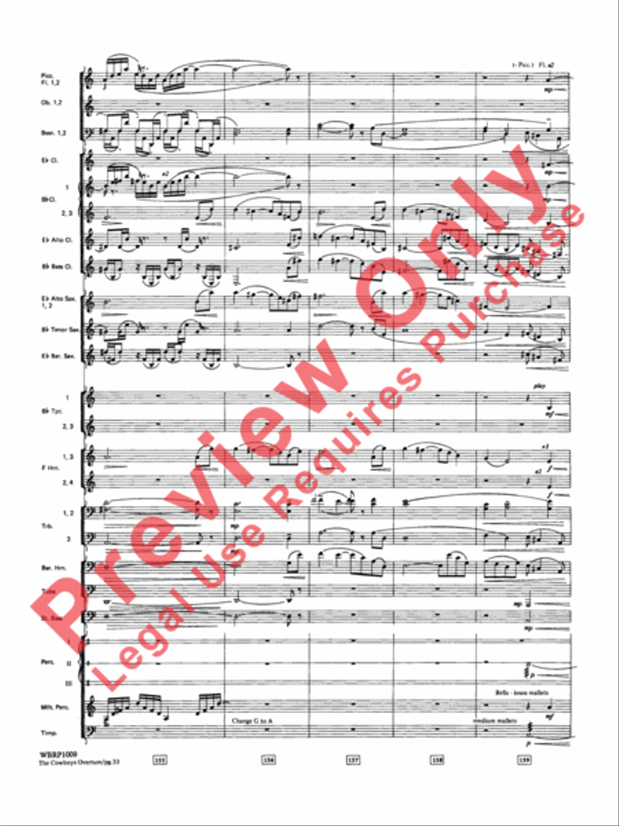 The Cowboys Concert Band scores gallery preview page 34