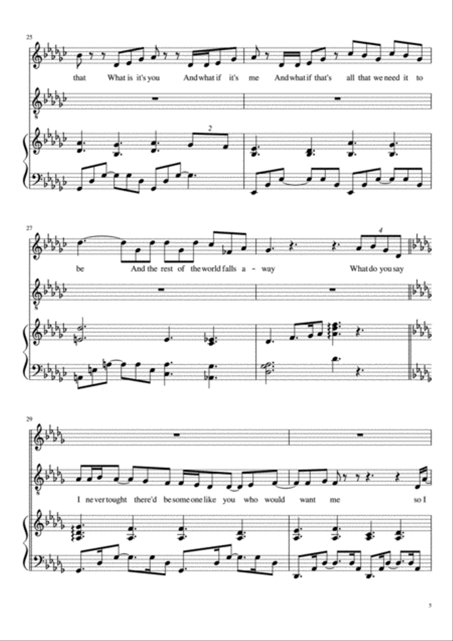 Only Us Piano scores gallery preview page 5