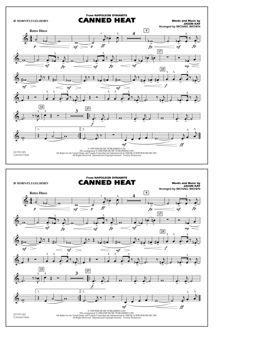 Canned Heat (from Napoleon Dynamite) (arr. Michael Brown) - Bb Horn/Flugelhorn