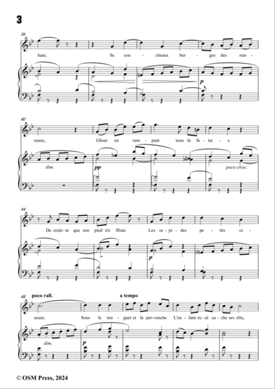 Paladilhe-L'oiseleur amour,from 'Deux chansons de Guy de Maupassant',in B flat Major Voice scores gallery preview page 4