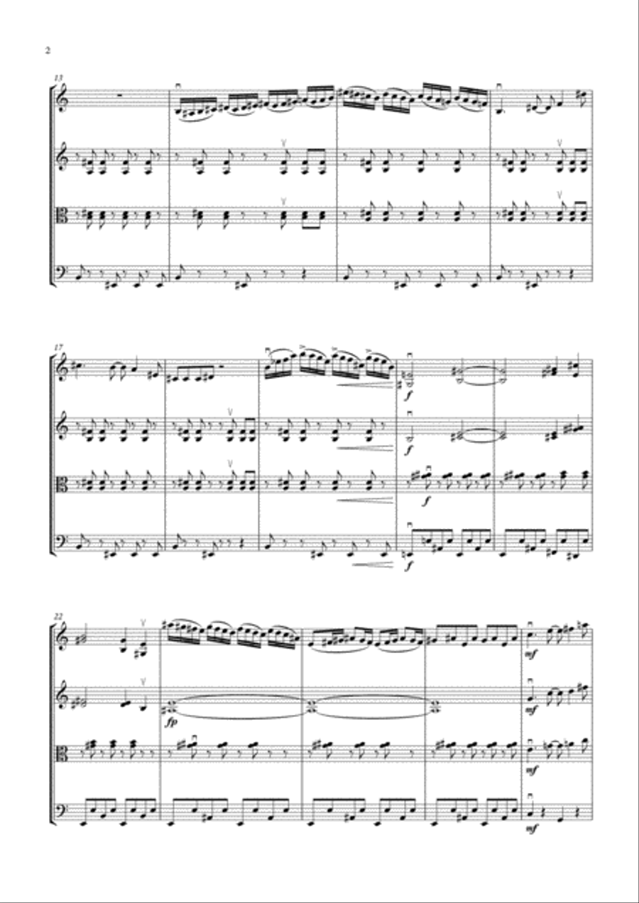 Theme From The Simpsons TM from the Twentieth Century Fox Television Series THE SIMPSONS String Quartet scores gallery preview page 6