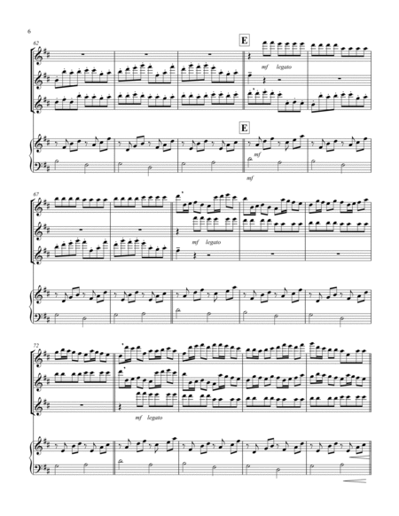 Canon in D (Pachelbel) (D) (Flute Trio, Keyboard)