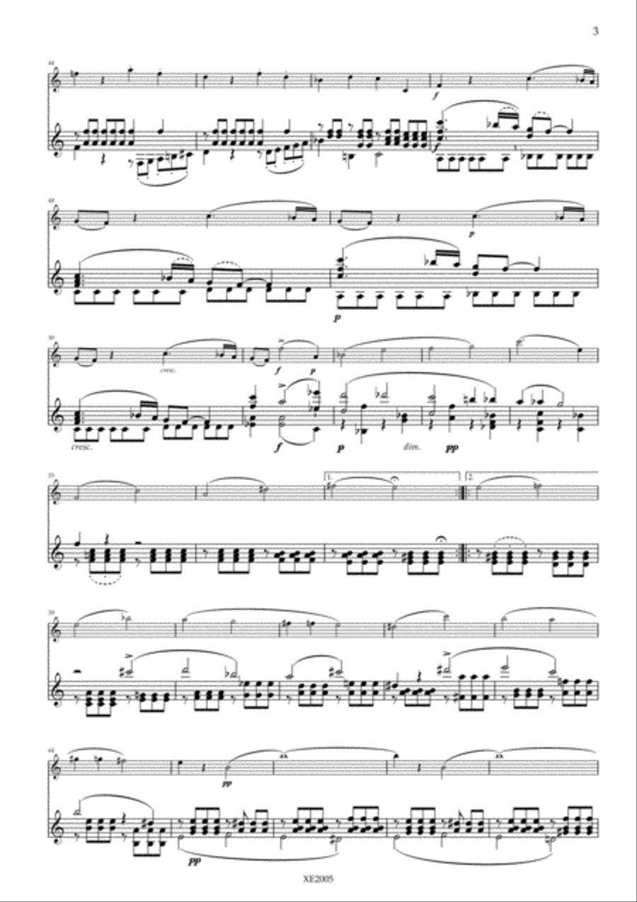 Schubert: Violin Sonata in A Minor D.385 - Guitar Arrangement String Duet scores gallery preview page 6