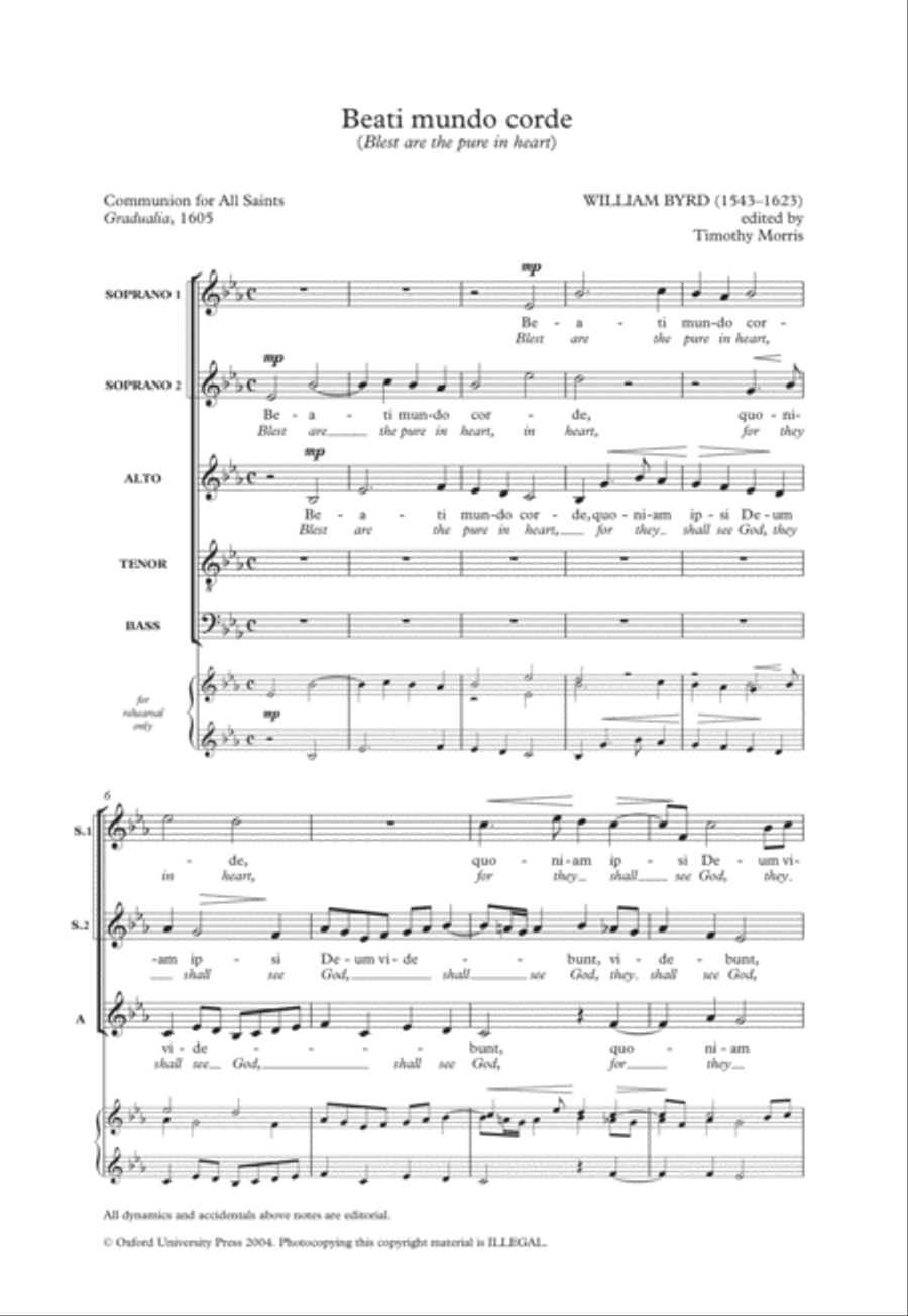Beati mundo corde Beati mundo corde SSATB scores gallery preview page 1