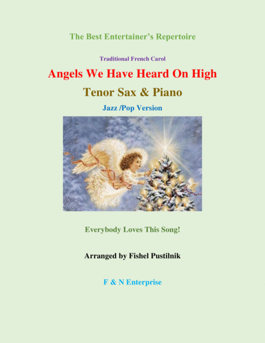 "Angels We Have Heard On High"-Piano Background for Tenor Sax and Piano image number null