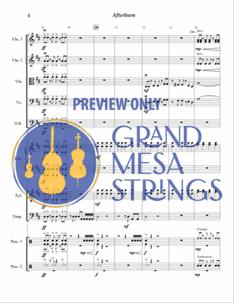 Afterburn for Strings & Percussion String Orchestra scores gallery preview page 5