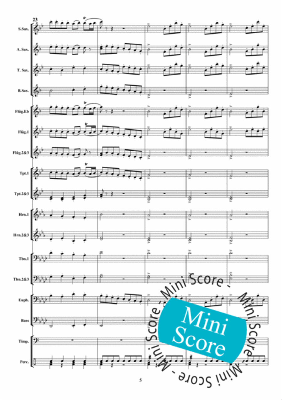 Danse des Sauvages Fanfare Band scores gallery preview page 11