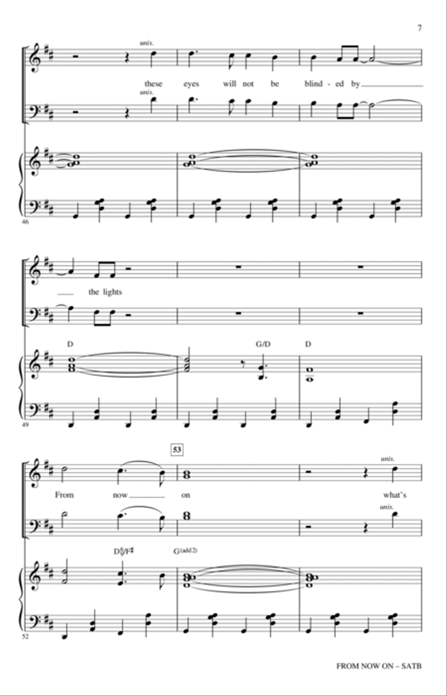 From Now On (from The Greatest Showman) (arr. Roger Emerson) 4-Part scores gallery preview page 6