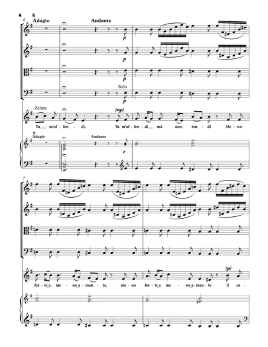 VIVALDI Antonio: Tu m'offendi mà non rendi, aria from the opera La verità in cimento, score and pa Small Ensemble scores gallery preview page 4