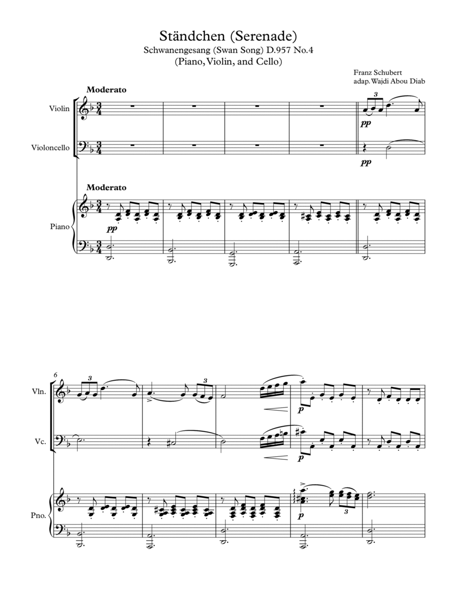 Schubert outlet serenade cello
