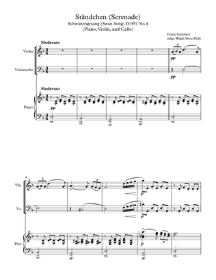 Ständchen (Serenade) - F. Schubert - Piano Trio (piano, Violin, Cello)