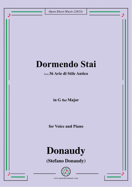 Donaudy-Dormendo Stai,in G flat Major