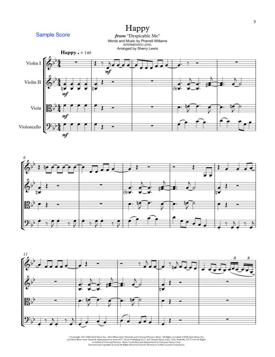 Happy Together String Quartet scores gallery preview page 1