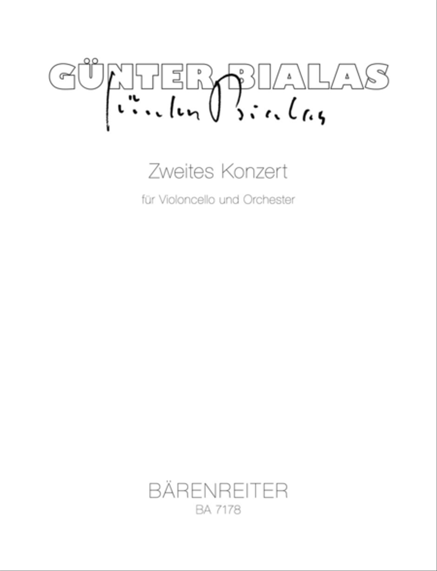 Concerto for Violoncello and Orchestra, No. 2 Orchestra scores gallery preview page 1