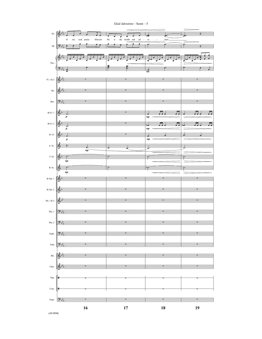 Glad Adoration - Downloadable Brass, Winds, and Percussion Score and Parts 4-Part scores gallery preview page 6