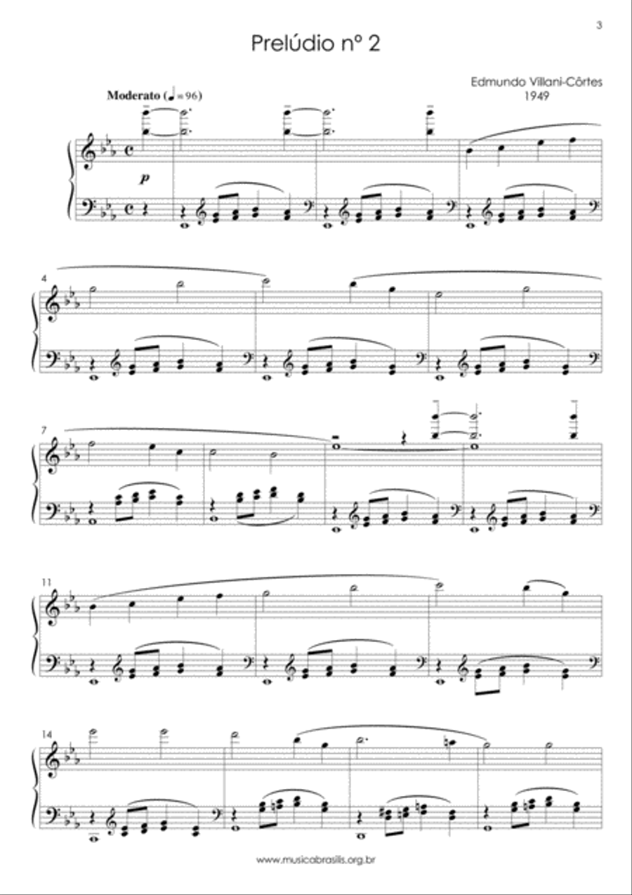 Dez prelúdios e cinco interlúdios para piano Piano Solo scores gallery preview page 5
