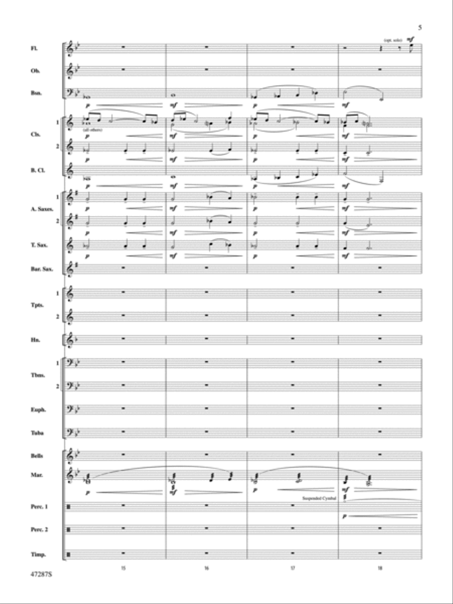 Where Morning Dawns, Where Evening Fades: Score Concert Band scores gallery preview page 5
