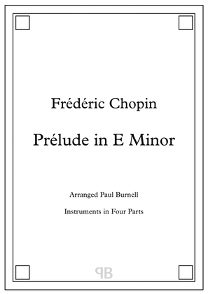 Prélude in E Minor, arranged for instruments in four parts