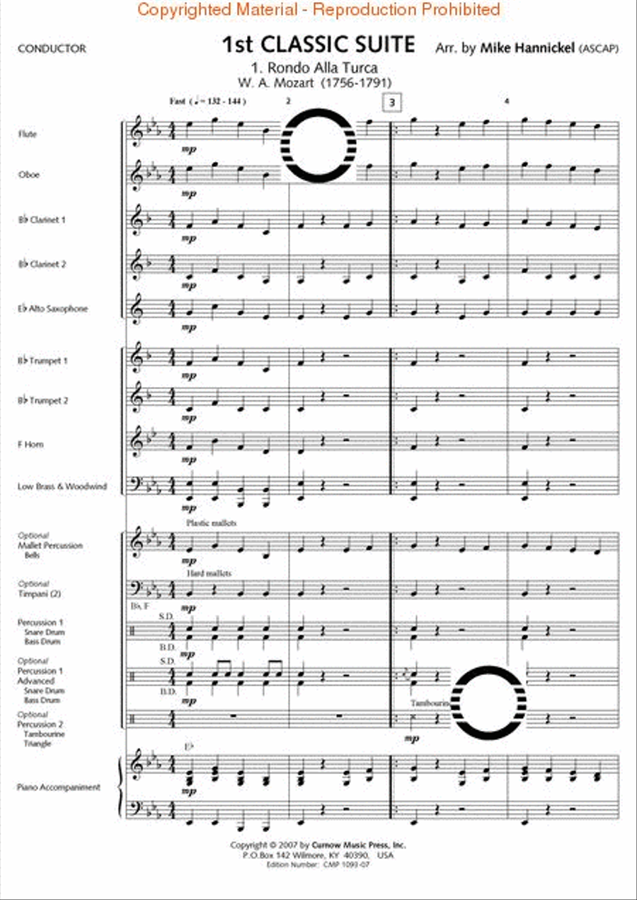 1st Classic Suite Concert Band scores gallery preview page 2