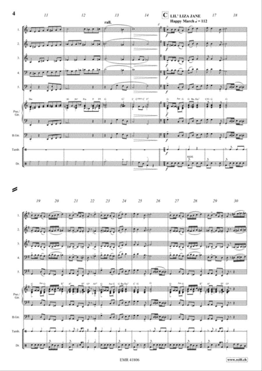Fascinatin' Gospels Fascinatin' Gospels Brass Band scores gallery preview page 4