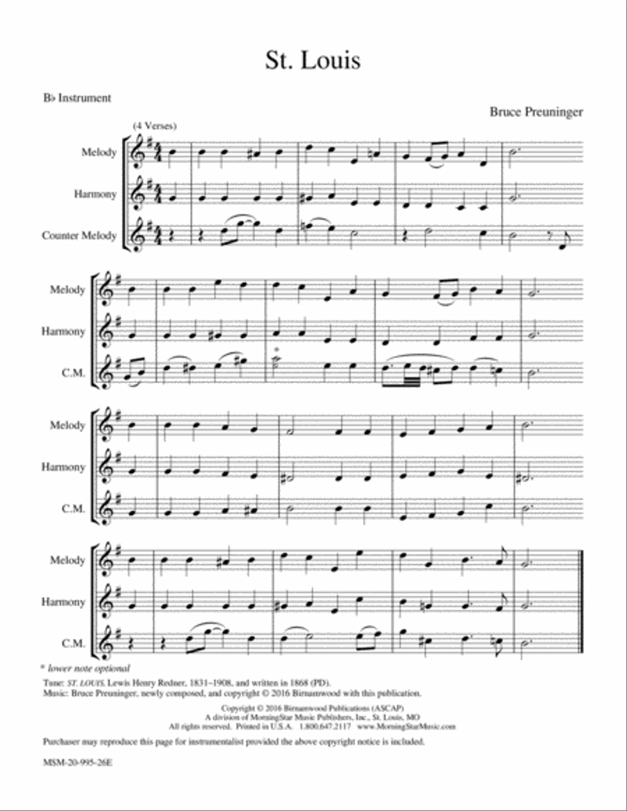 St. Louis Piano and Keyboard scores gallery preview page 1
