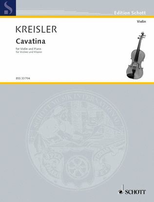 Book cover for Kreisler F Cavatina (orig Komp Nr11)(ep)