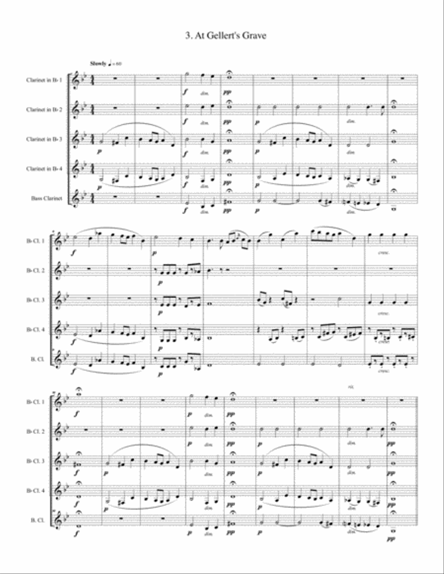 Nine Children's Pieces for Clarinet Quintet Clarinet Quintet scores gallery preview page 5