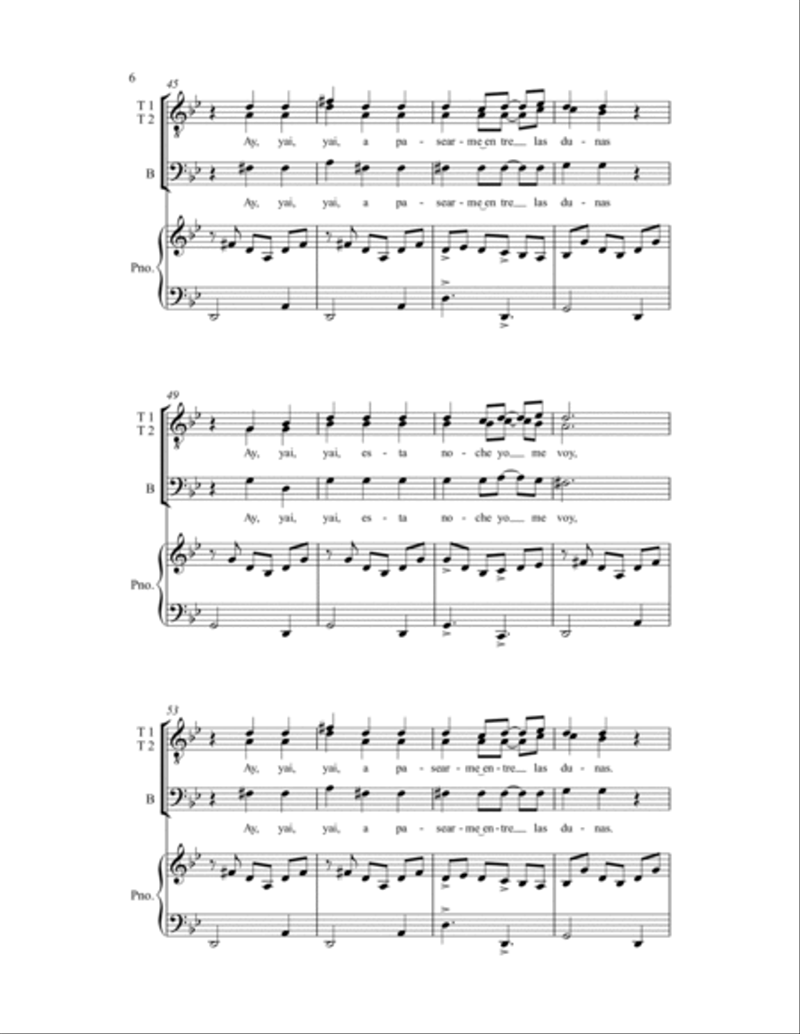 Canto del Agua Canto del Agua TTB scores gallery preview page 9