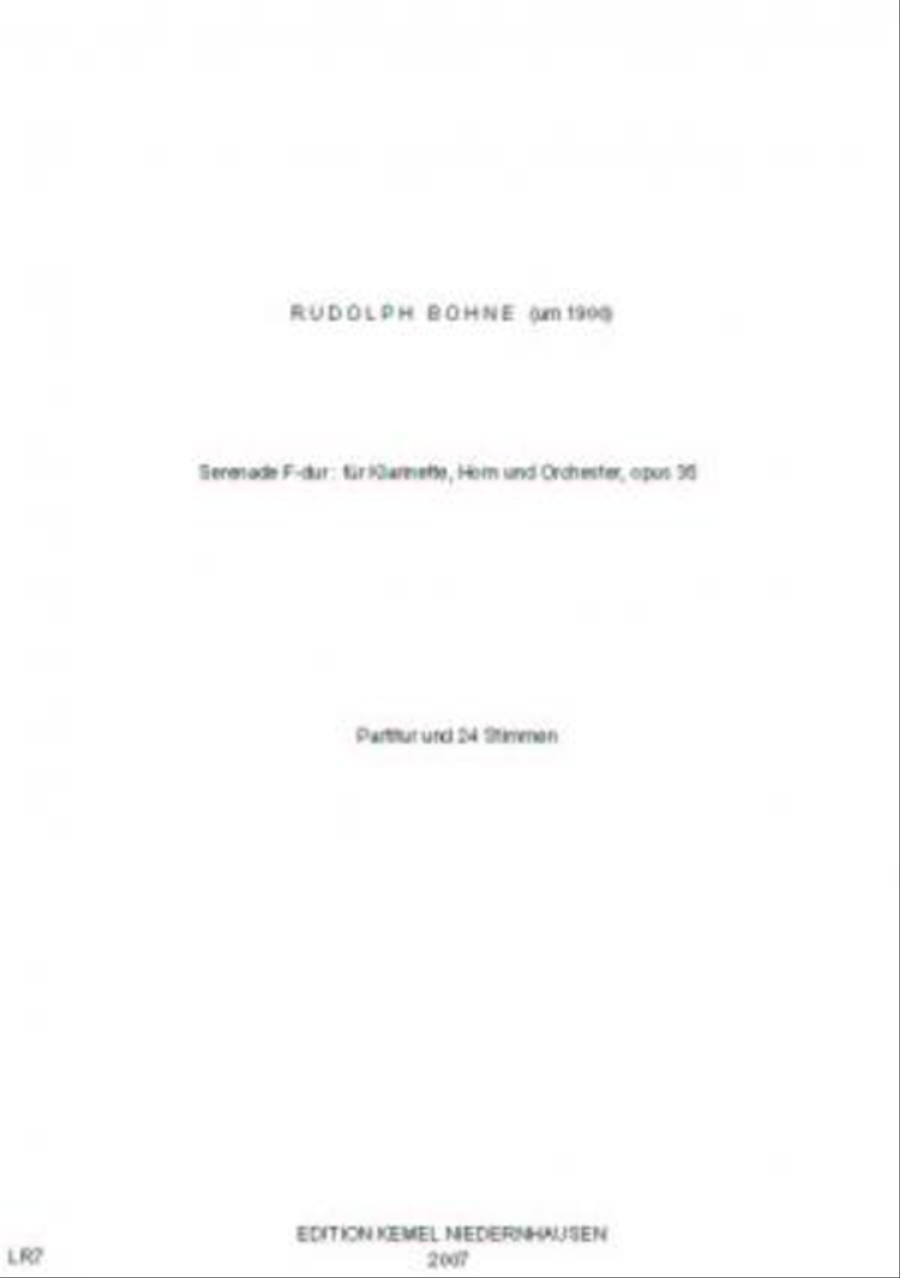 Serenade F-dur Orchestra scores gallery preview page 1