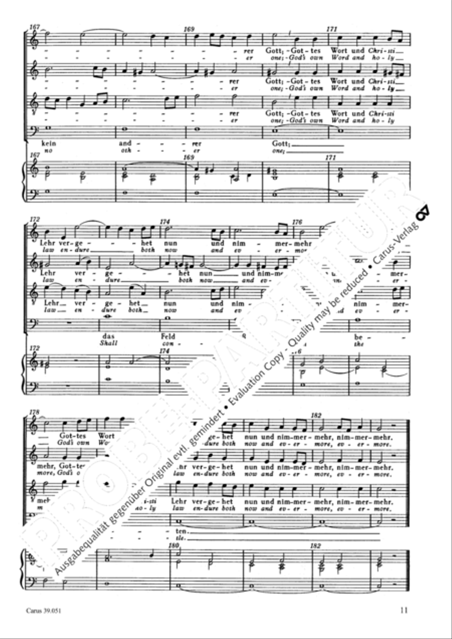 A mighty fortress is our God (Ein feste Burg ist unser Gott) 4-Part scores gallery preview page 12
