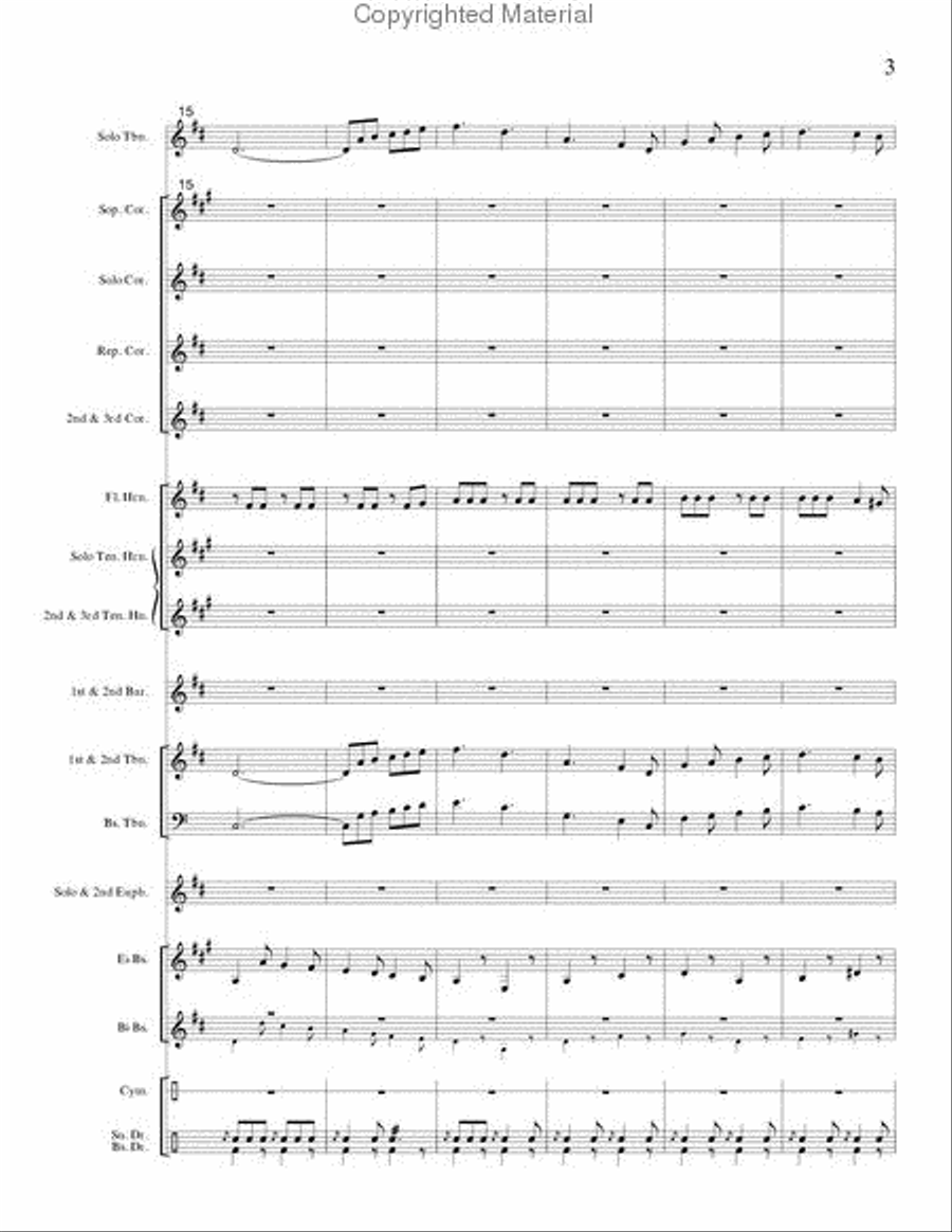 Seventy-Six Trombones (trombone and brass band) Brass Band scores gallery preview page 4