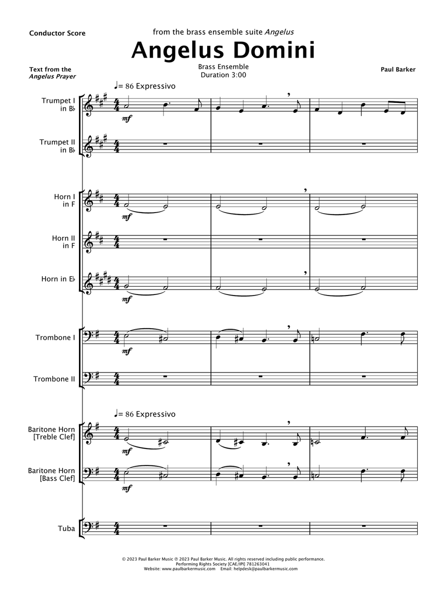 Angelus (Brass Ensemble) Brass Ensemble scores gallery preview page 3