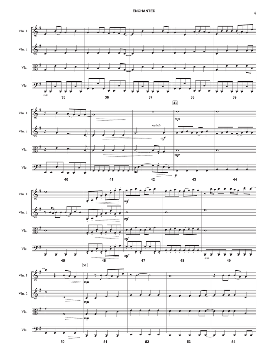 Enchanted String Quartet scores gallery preview page 4