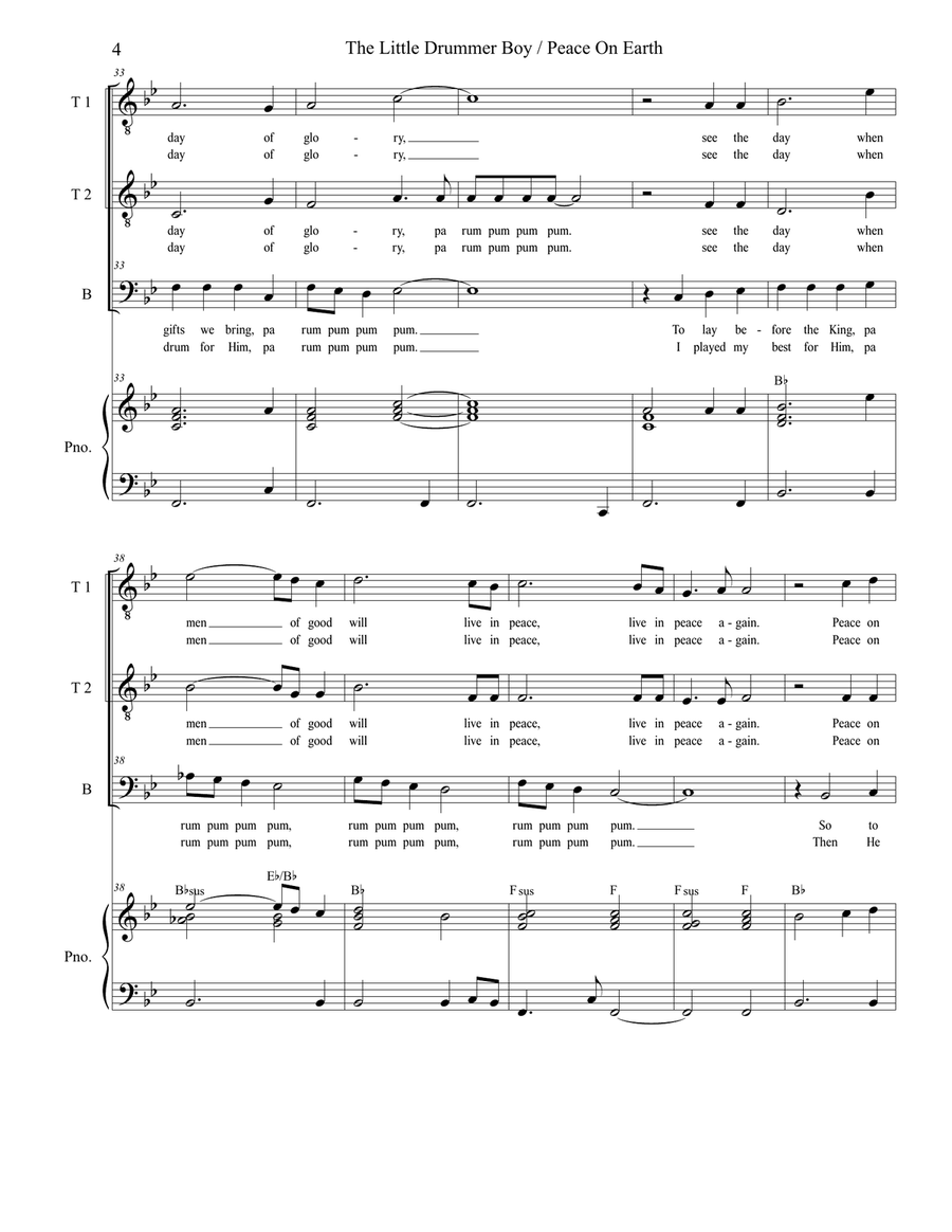 Peace On Earth TTB scores gallery preview page 4